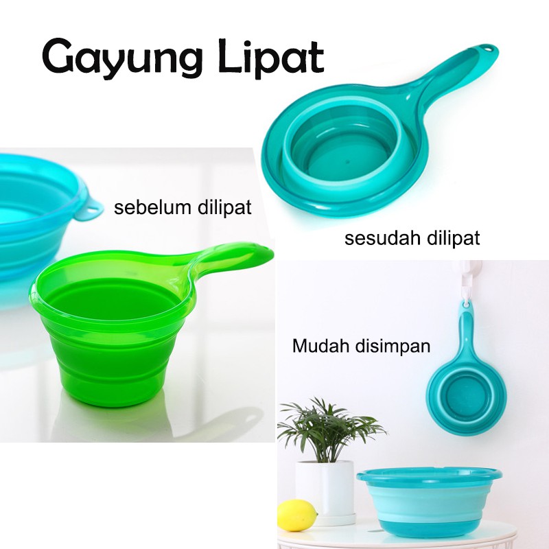 Gayung air lipat foldable traveling camping