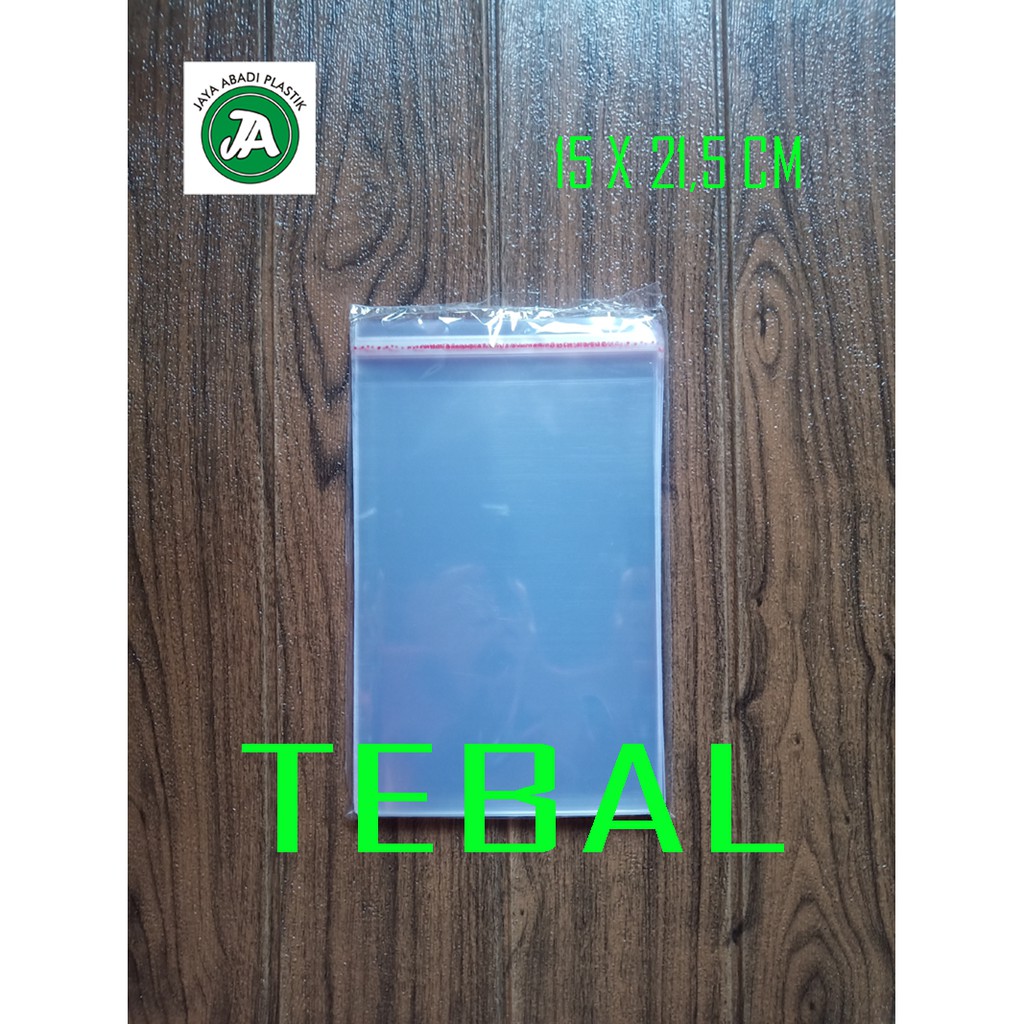 

PLASTIK OPP LEM/SEAL 15 X 21,5 CM TEBAL 33 MICRON 100 LBR