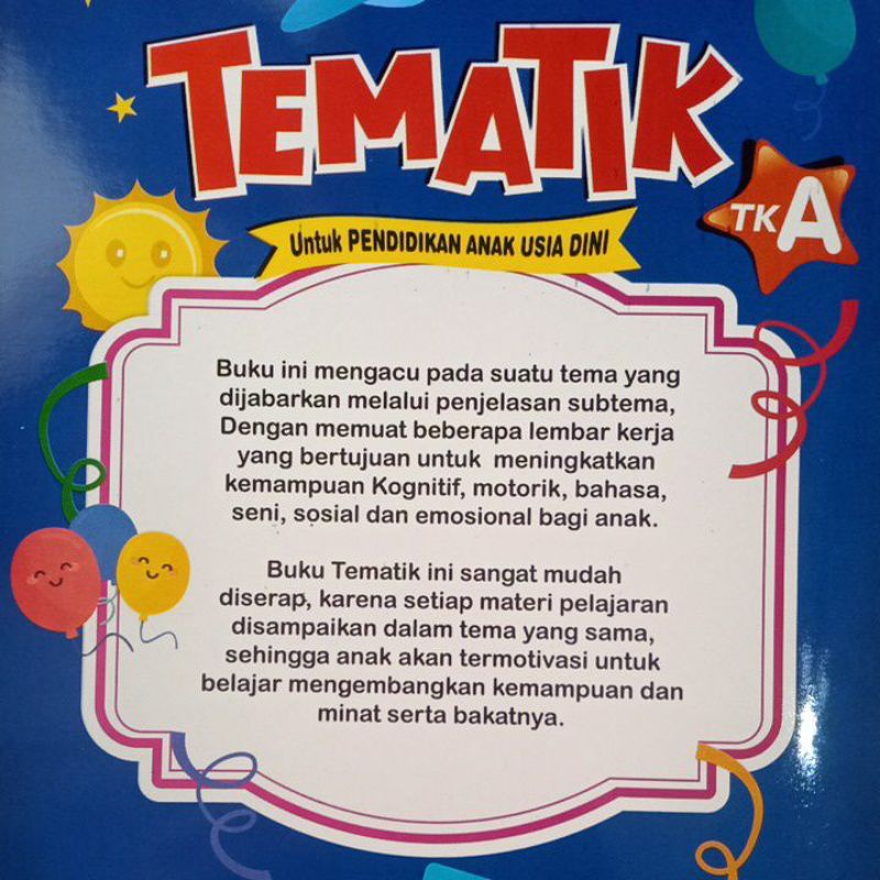 Buku Tematik Alam Semesta TK A Untuk Pendidikan Anak Usia Dini