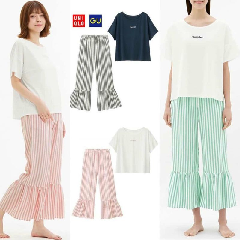 Pajamas GU by Uniqlo setelan baju tidur