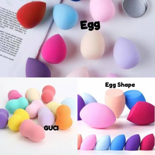 Spon make up spons egg shape guci sponge puff bulat telur beauty makeup kecantikan
