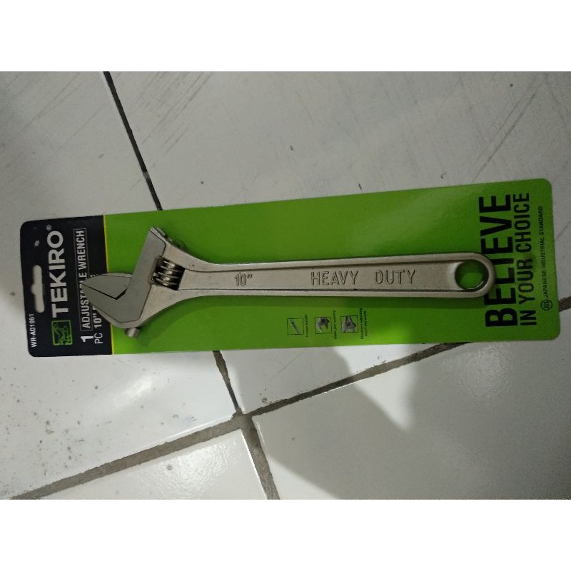 TEKIRO Kunci inggris 10 inch / Kunci BACO ADJUSTABLE WRENCH 250mm JAPAN STANDART