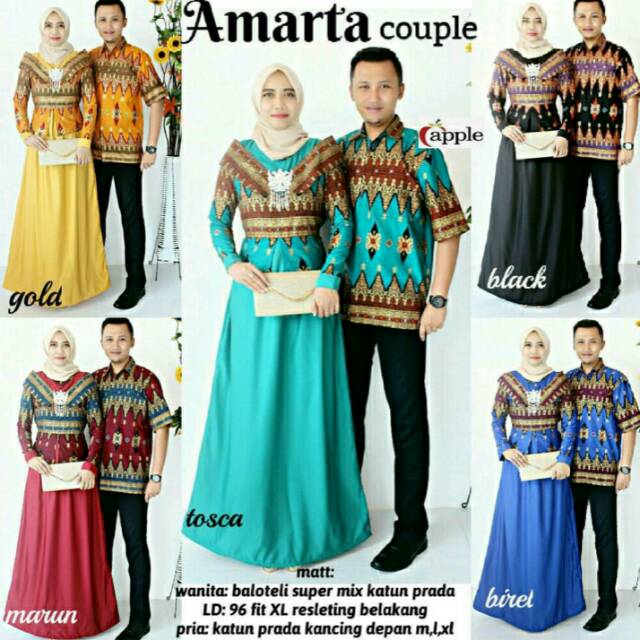 Batik couple modern, couple batik dan kebaya, couple kebaya modern / couple batik Amarta