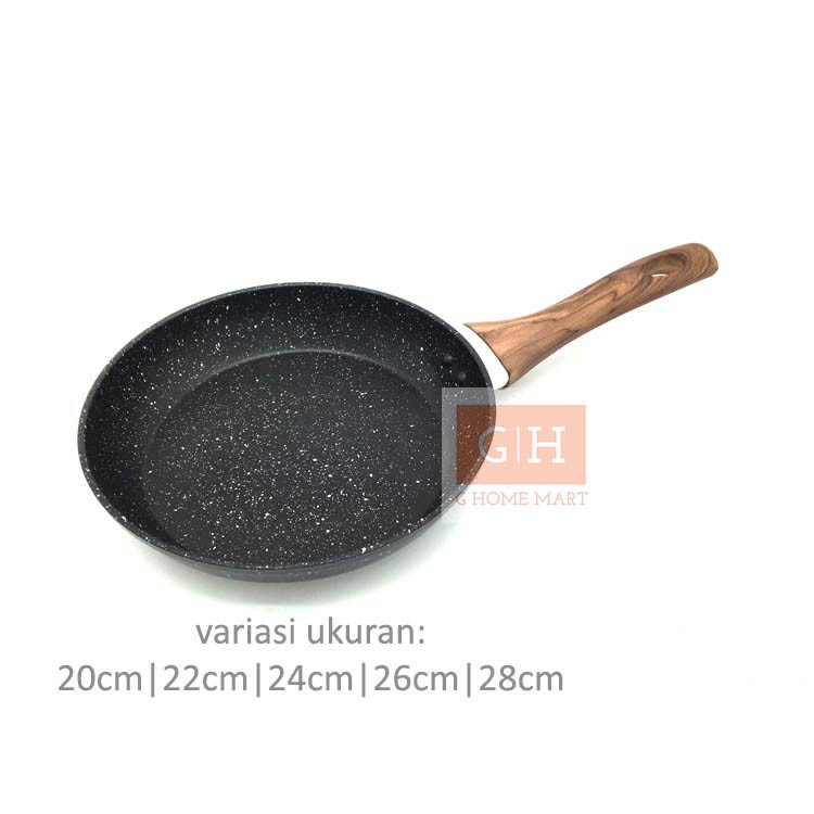 CUCI GUDANG Frypan Motif Marble Anti lengket | Premium Cookware