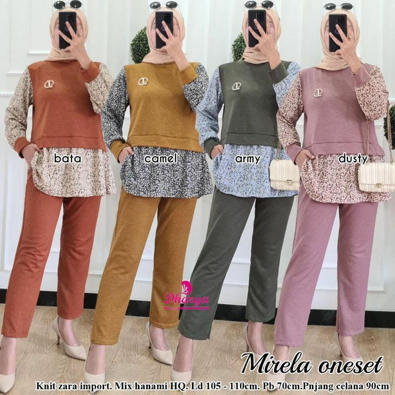 Setelan Wanita Muslimah Kekinian Mirela One Set by Dharya Hijab Fashion Solo-8