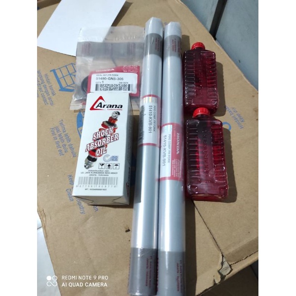 Sepasang As Shock Depan Vario Beat FI ESP plus bonus Seal Shock dan Oli Shock