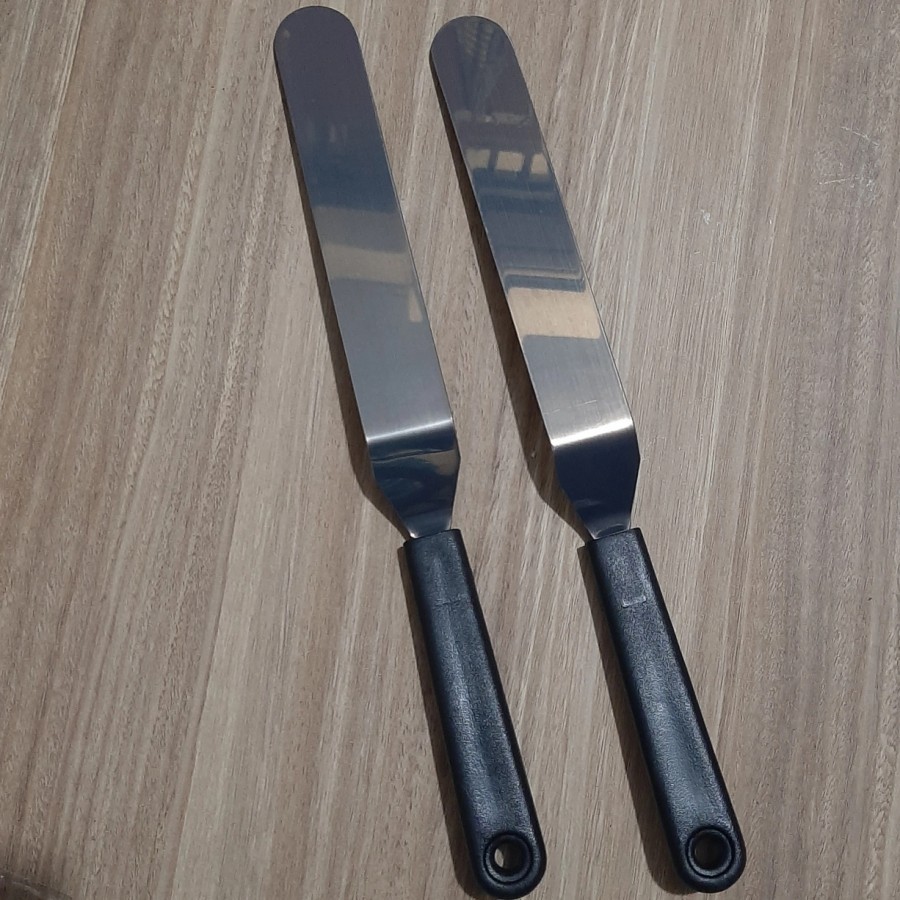 Spatula Bengkok Spatula Tekuk Stainless Spatula Butter Cream Spatula Kue