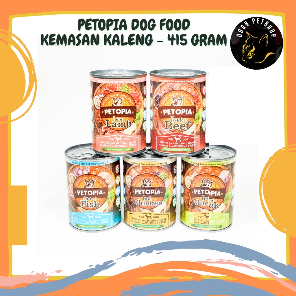 MAKANAN ANJING BASAH PETOPIA PREMIUM CUTS 415 GR DOG FOOD