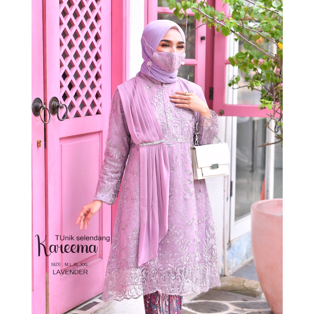 (COD) - SETELAN KEBAYA MODERN - SET TUNIK TILLE MODERN - BAJU KEBAYA MODERN - KEBAYA WISUDA - ATASAN KEBAYA BRUKAT - BAJU KEBAYA - KEBAYA BROKAT - KEBAYA SELENDANG- KEBAYA WISUDA - TUNIK TILLE SELENDANG - KEBAYA TUNIK - KEBAYA MODERN BY KIRANAOL-Lavender