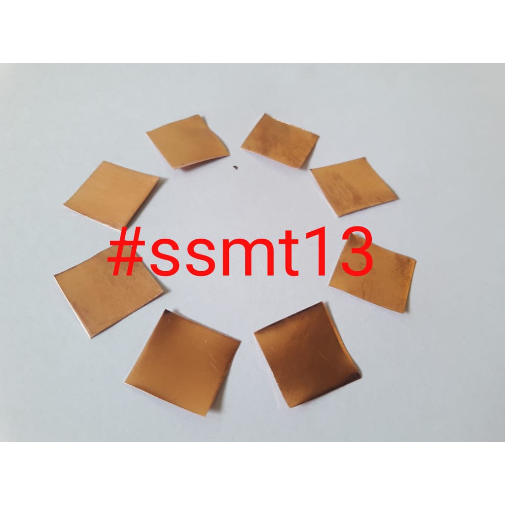 

Copper plate Tembaga plat murni 15x15mm 1.5x1.5cm 0.5mm Thermal take