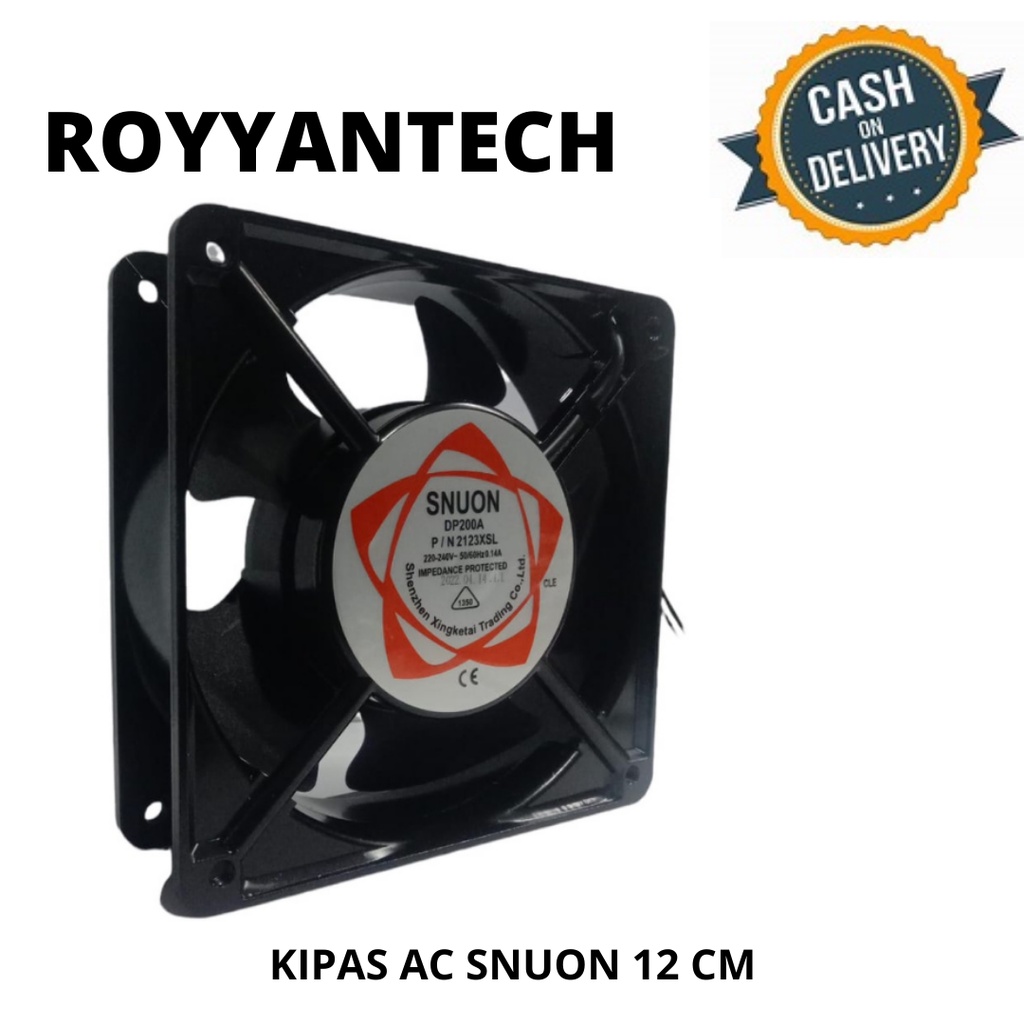 KIPAS AC 12CM 220VOLT SNUON FAN 12 CM BESI