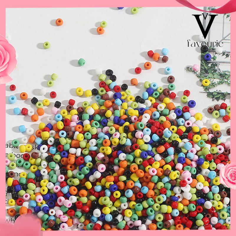 [COD]Perhiasan DIY Buatan Tangan Cross Stitch Manik Jepit Rambut Kaca Manik-manik Longgar Warna Solid Pernikahan Gaun Tas Aksesoris-FA