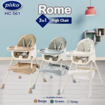 BABY HIGH  CHAIR  2 IN 1 PLIKO ROME HC 561 I KURSI MAKAN 