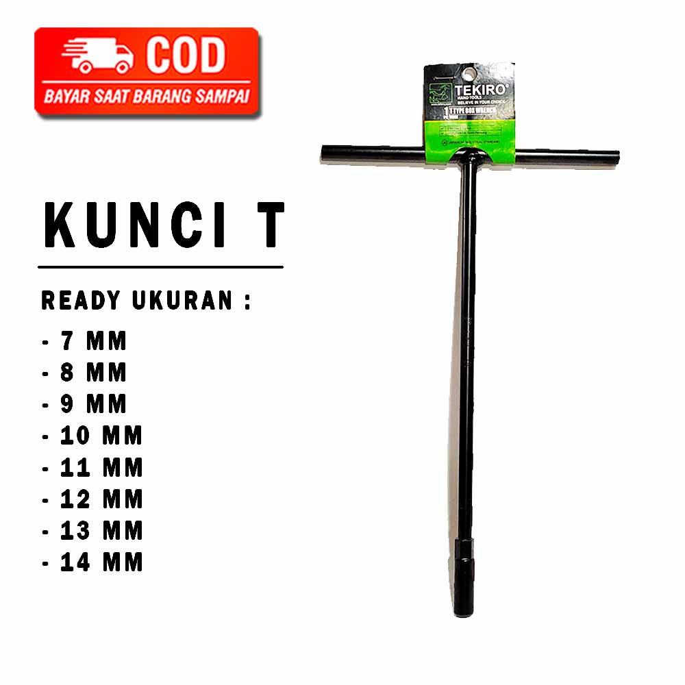 KUNCI T SOK TEKIRO UKURAN LENGKAP 7 MM SAMPAI 14 MM