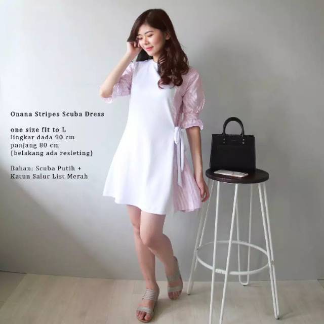 NET - Terusan Wanita Feminim Korea / Dress Wanita Korea / Onana