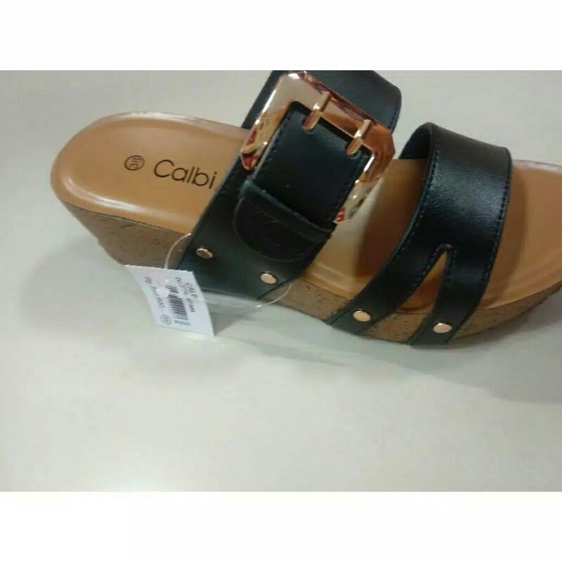 Sandal Selop Wedges Calbi DJ.2776