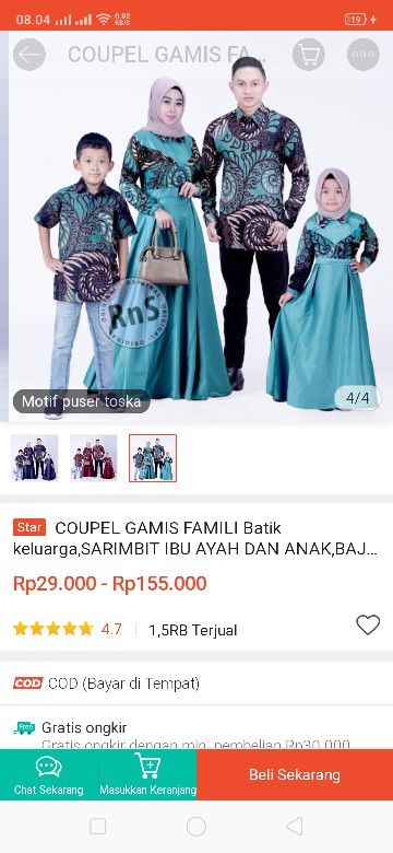 Batik Couple Keluarga - Bisa Pisah - Bisa Cod - Batik Couple - Sarimbit Jazzy - Batik Putra Hadi