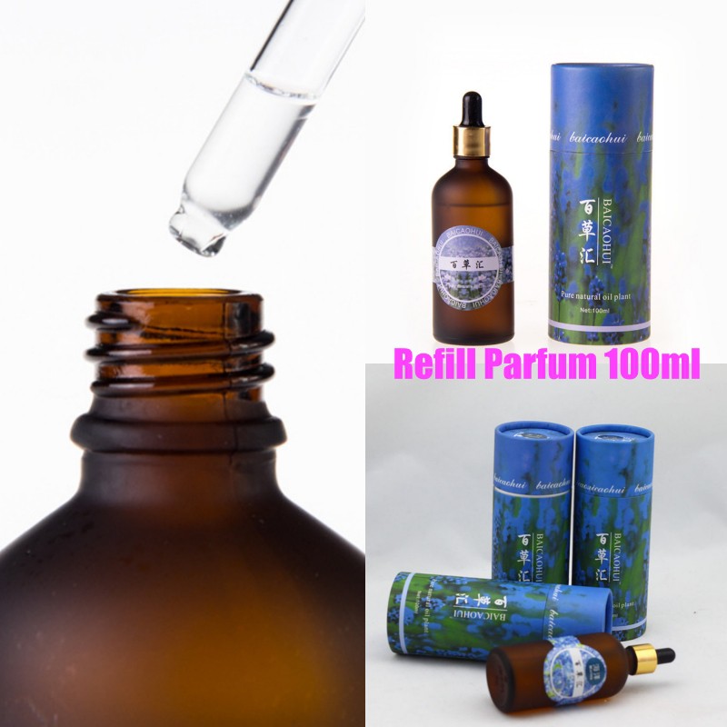 Refill Parfum Mobil 100ml Cair Aroma Lemon Osmanthus Ocean Rose Lavender Cologne Doll Green Tea