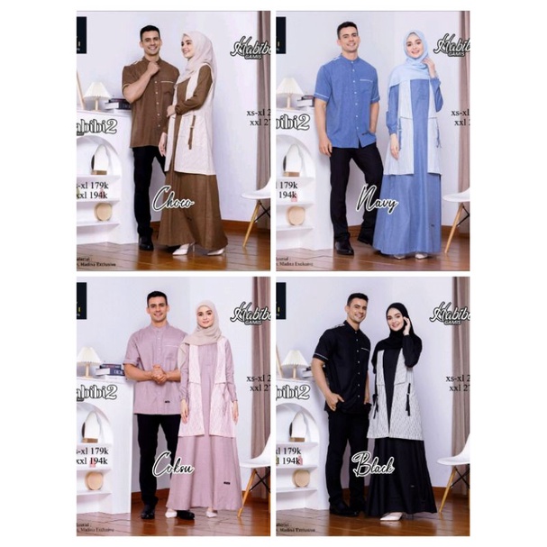 HABIBI & HABIBATI 2, Couple Muslim by Lubi, Baju Kembaran Muslim, Koko dan Gamis Couple Lubi