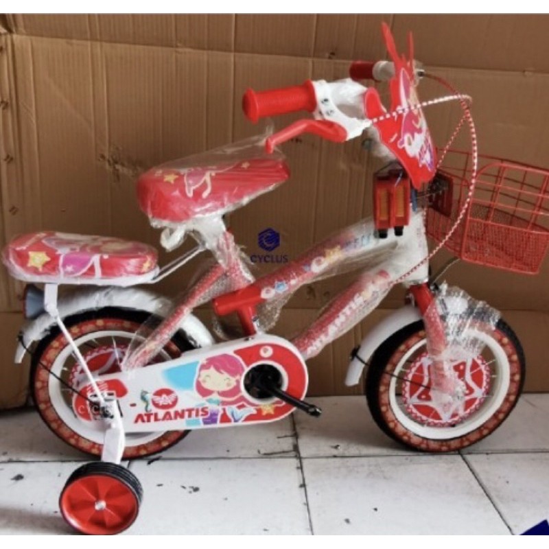 Sepeda Mini Anak Cewek Atlantis Unicorn 12 16 18 innch perempuan usia 3  8 thn BMX wanita COD kredit-6