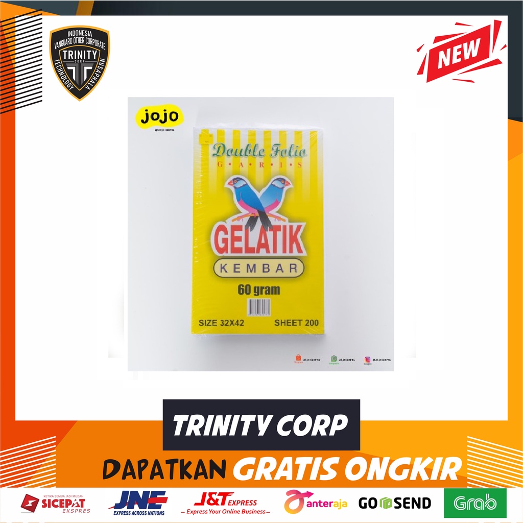 

Double Folio Garis Gelatik Kembar Per Pack