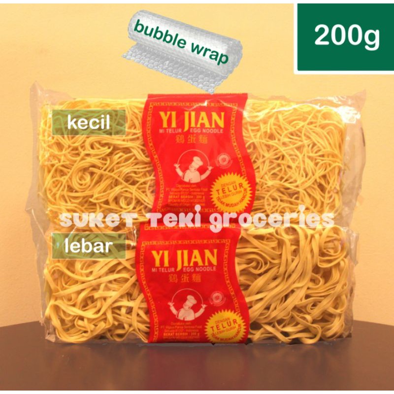 

Mie Telor / Telur Yi Jian 200 gr TOP Instan Kecil / Lebar