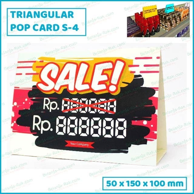 

Triangular Pop Card Promo SALE S-1 1 Pack isi 10 pcs