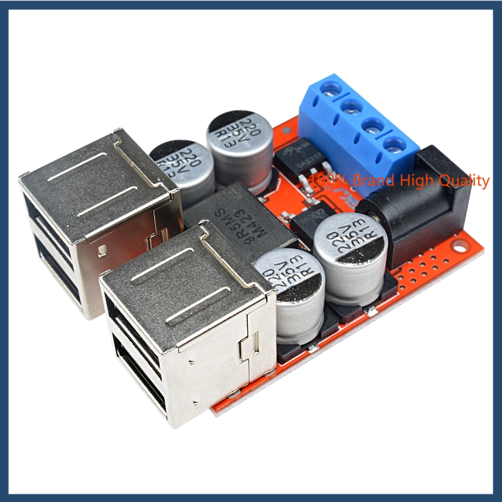 ✈【Fast/COD】✈ Modul Power Supply Charger 4 USB to 5V 8A 5V 8A untuk Android /  Mobil