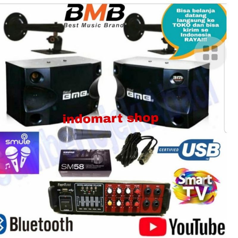 Paket Murah karaoke BMB + Mic Shure + Braket