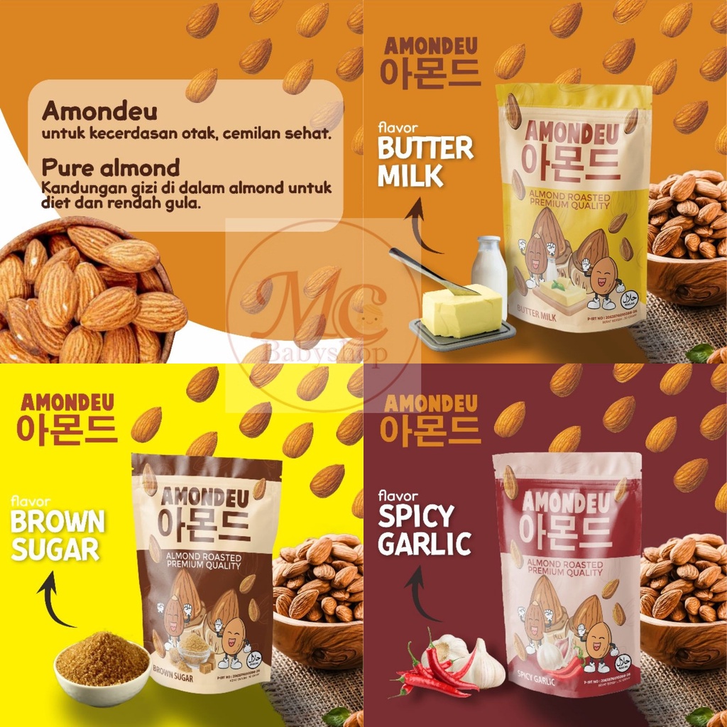 

AMONDEU KACANG ALMOND ROASTED PREMIUM QUALITY SNACK IBU HAMIL & MENYUSUI 30gr