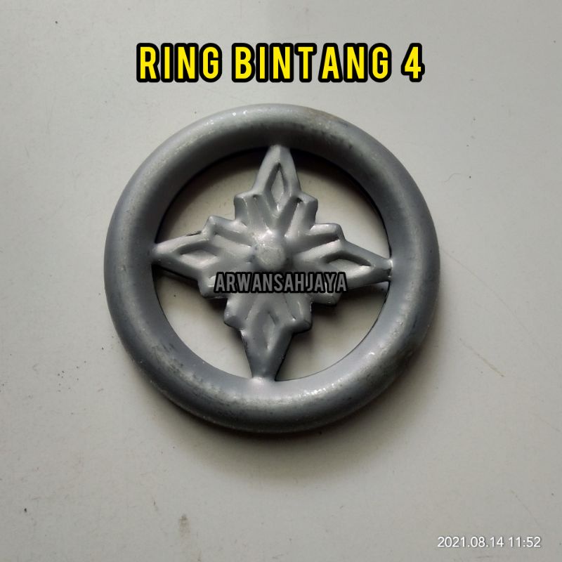 RING BINTANG 4 ORNAMEN PAGAR BESI