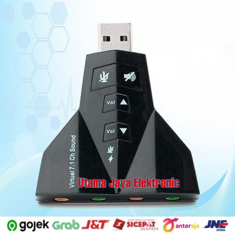 Soundcard USB 2.0 to Virtual 7.1 Channel Audio Sound Card Adapter with China Chipset - PD-560