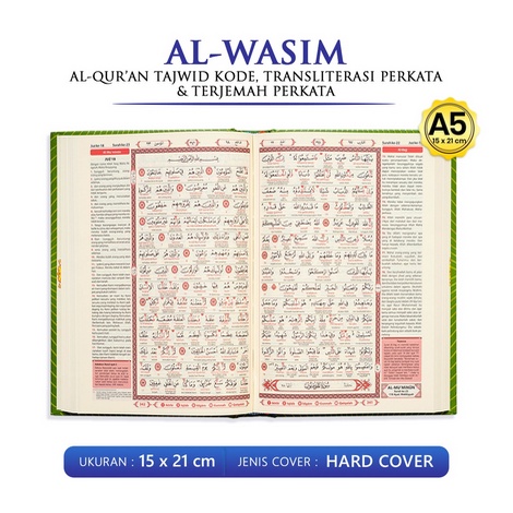 AL QURAN AL WASIM A5 TERJEMAH PER KATA LATIN PERKATA OLEH OLEH HAJI DAN UMROH