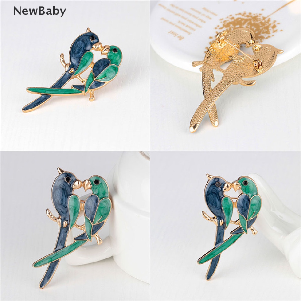 Newbaby Bros Pin Lapis Emas Desain Hewan Natal Aksesoris Wanita