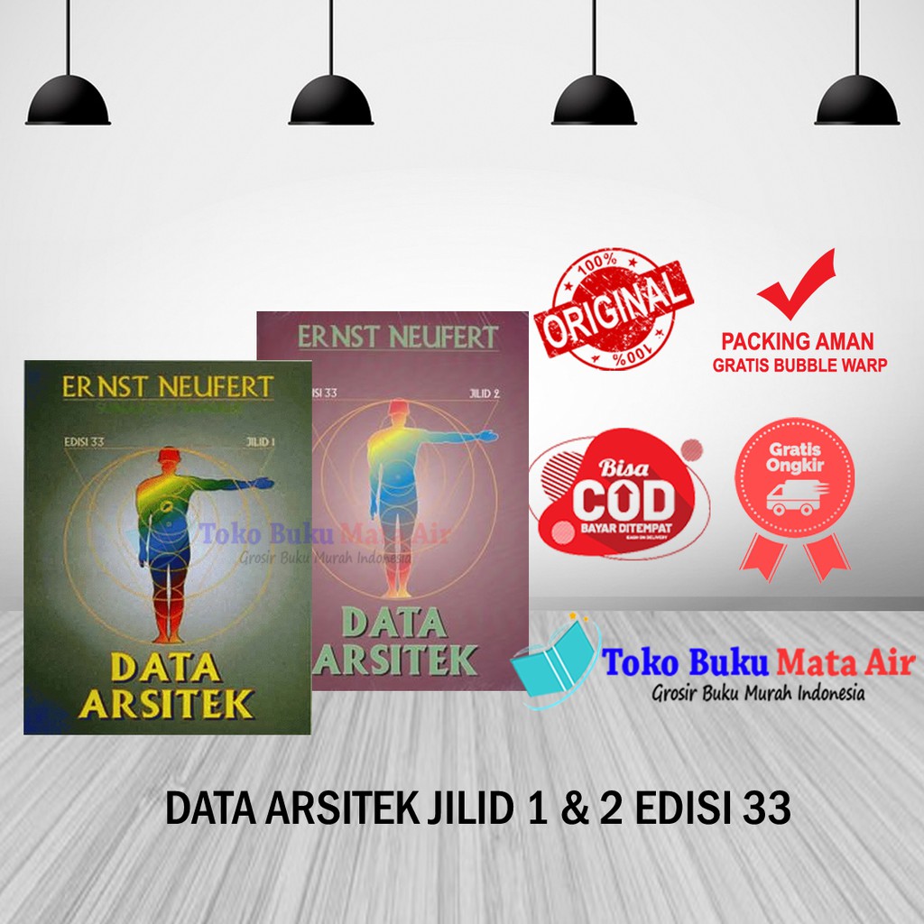 BEST SELLER ORIGINAL DATA ARSITEK JILID 1&2  EDISI 33 - ERNST ERLANGGA