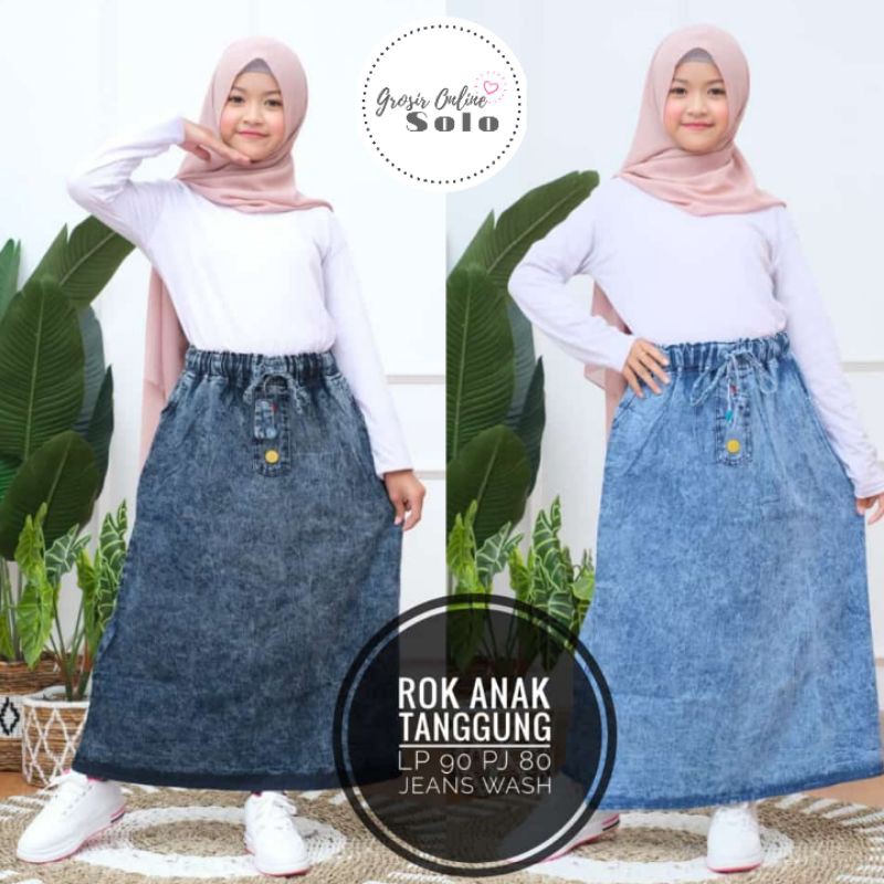 ROK JEANS ANAK TERBARU | ROK ANAK PEREMPUAN KEKINIAN