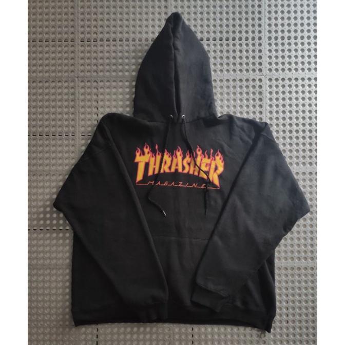 Jaket Hoodie Thrasher Flame Original Second Bekas