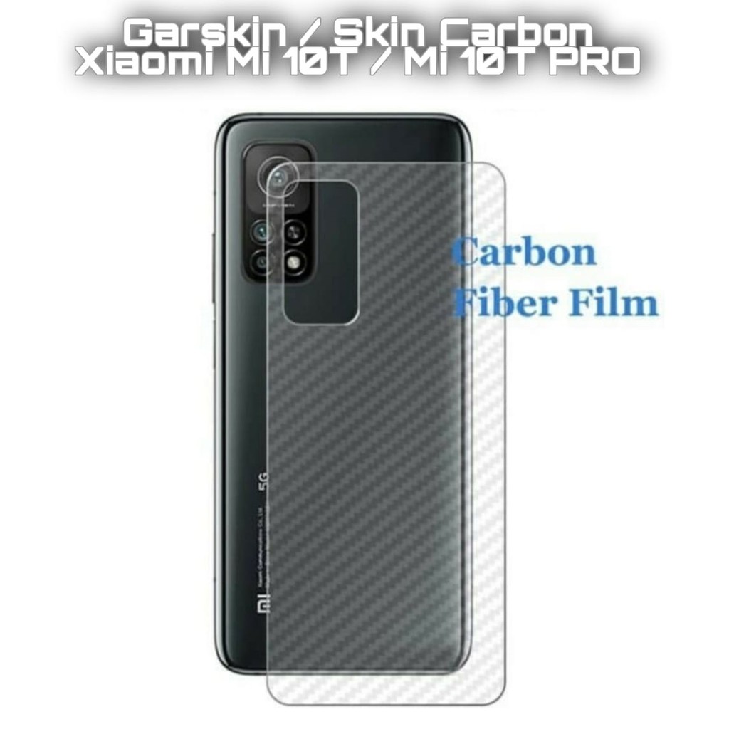 Skin Carbon Xiaomi Mi 10T / 10T Pro Garskin Back Skin Screen Protector Handphone