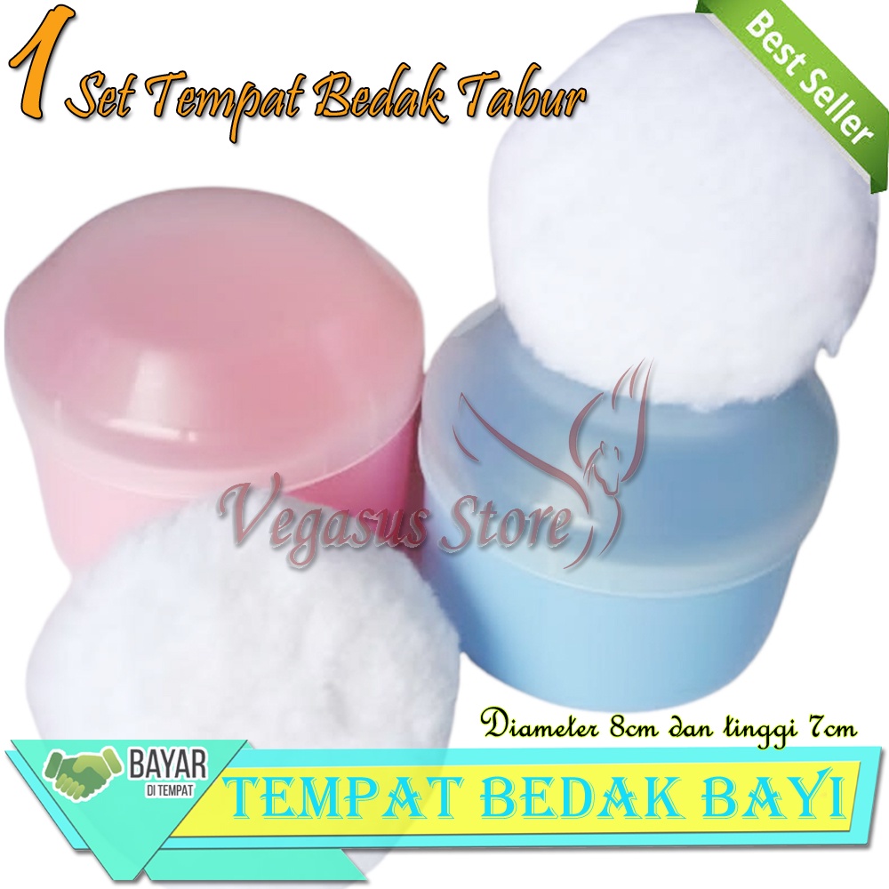 Set Tempat Bedak Bayi Tempat Bedak Bayi Tabur Tempat Bedak Bayi 1 Set Vanvin Powder Puff Case-Vegasus Store(COD)