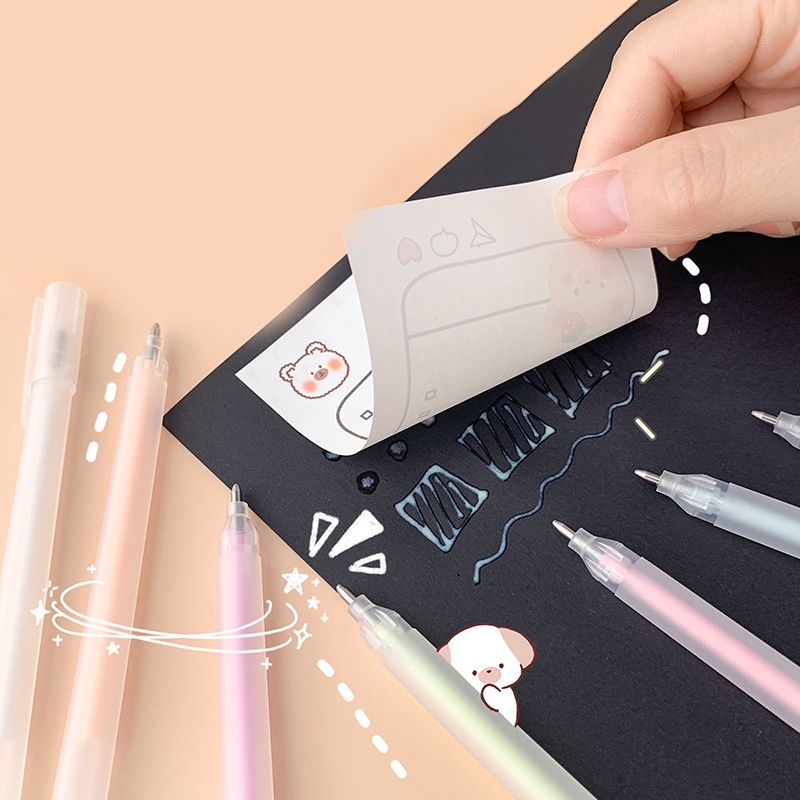 6pcs / Set Pena Lem Cair Portable Cepat Kering Untuk Pelajar DIY