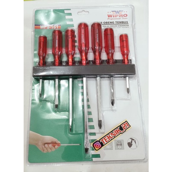 OBENG TEMBUS SET WIPRO PAKET OBENG TEMBUS OBENG WIPRO SEPAKET OBENG SET 7 PCS