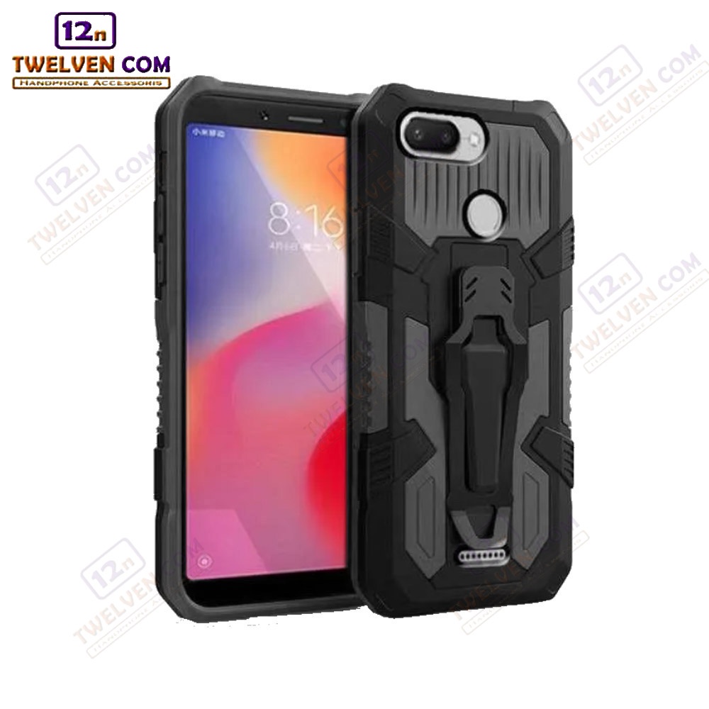 Case Shockproof Xiaomi Redmi 6 Armor Hardcase Stand Clip