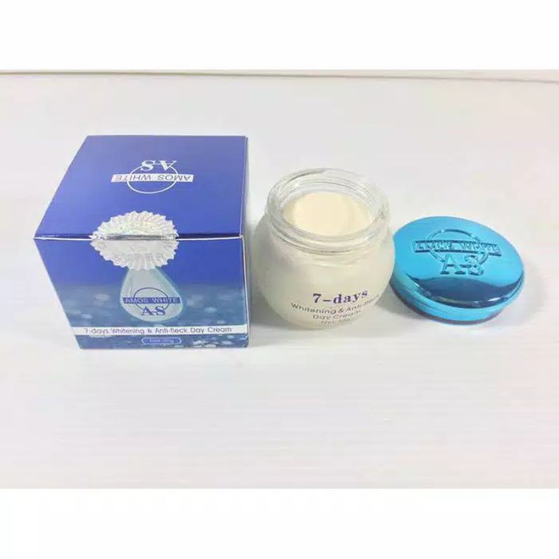 New Amos White Night Cream / Krim Malam 7 Days Whitening Anti Fleck
