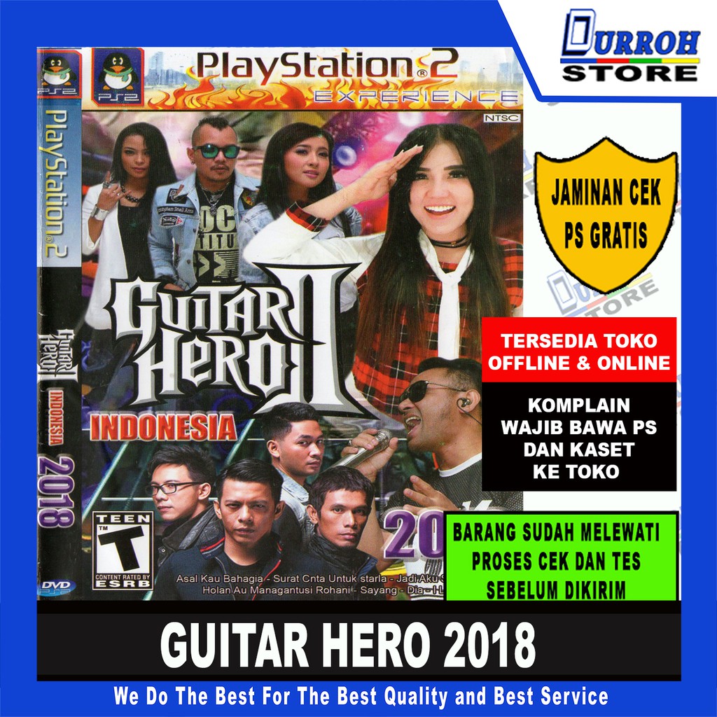 KASET GAME PS2 GUITAR HERO INDONESIA 2018