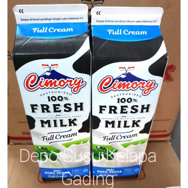 Susu Cimory Plain FULL CREAM 1 Liter Fresh Milk  | Freshmilk Chimory