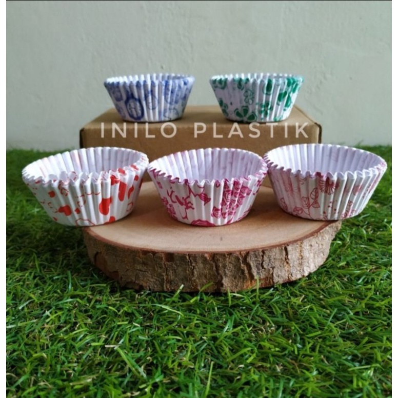 Jual Kertas Cup Cake MG Floral 95mm /Paper Cup Cake MG Round 95x43 ...