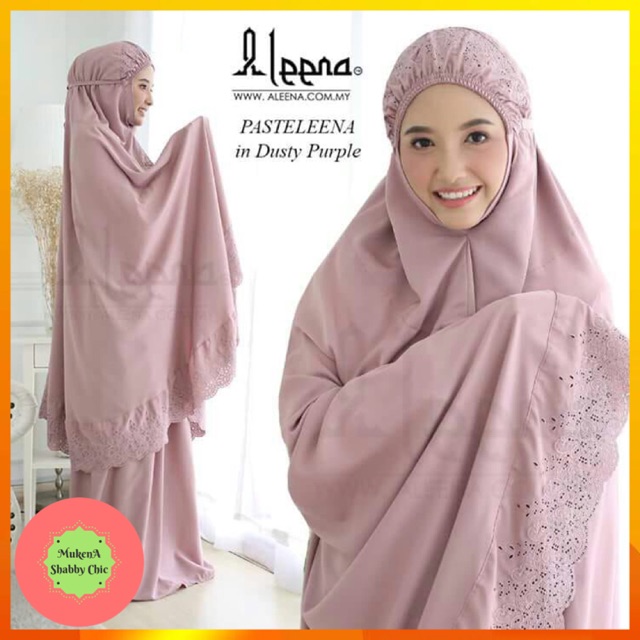Seri terbaru Mukena katun Dusty Purple Mukena bordir Siti Khadijah mukena jumbo Mukena Adem murah