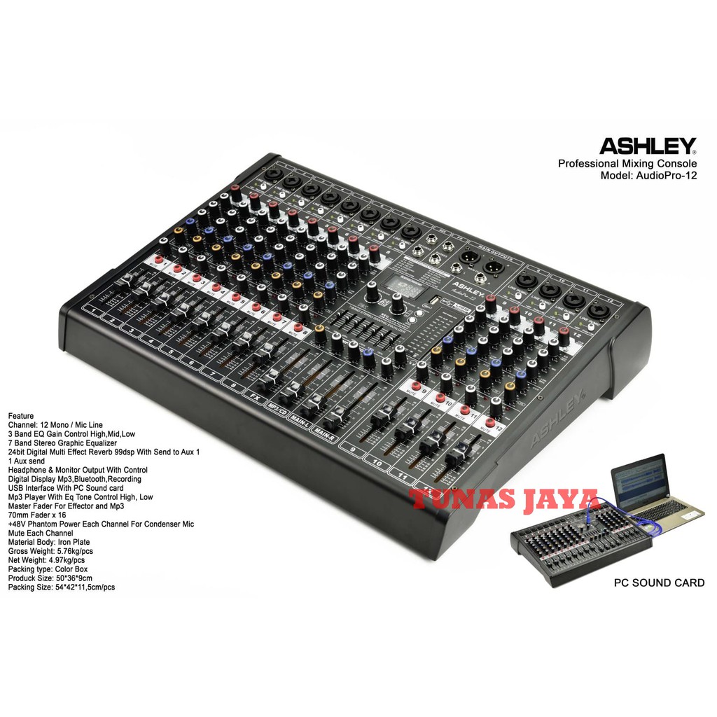 Mixer Audio Ashley Audio Pro 12 - Audio pro12 - AudioPro 12 Original