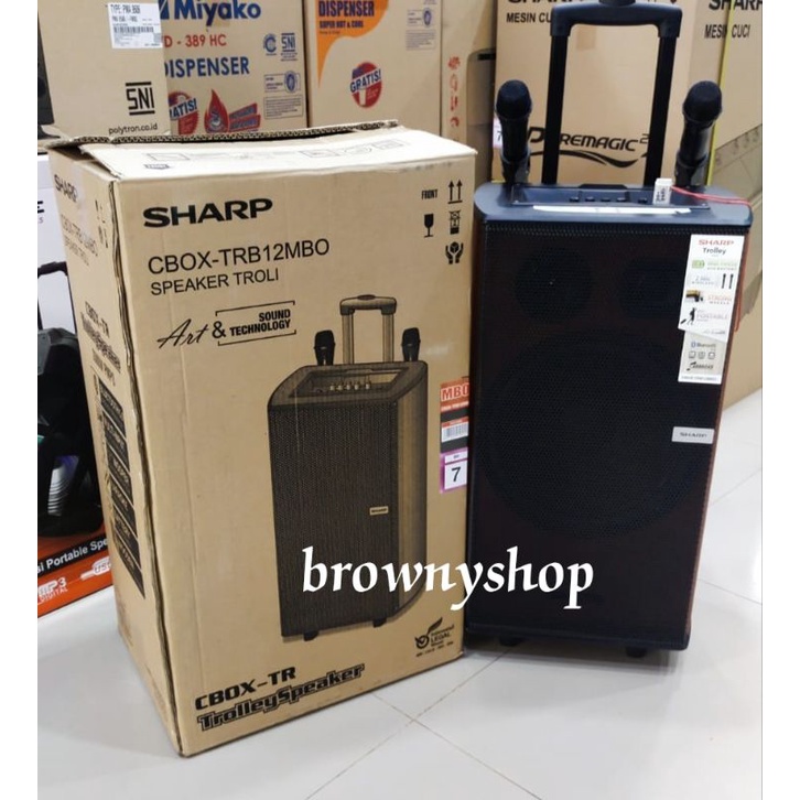 SPEAKER TROLLEY SHARP 10" CBOX-TRB10MBO BLUETOOTH/USB/AUX FREE MIC WIRELESS