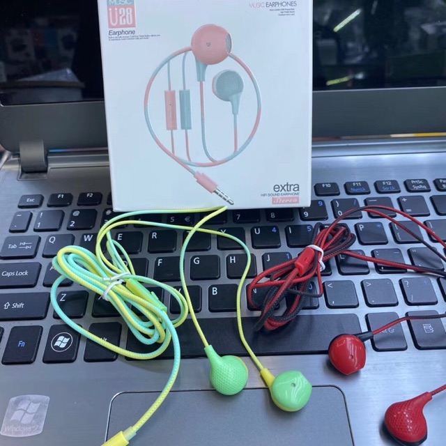 HEADSET HANDSFREE U24 MACARON MATE COLOR HIFI EXTRA BASS U28